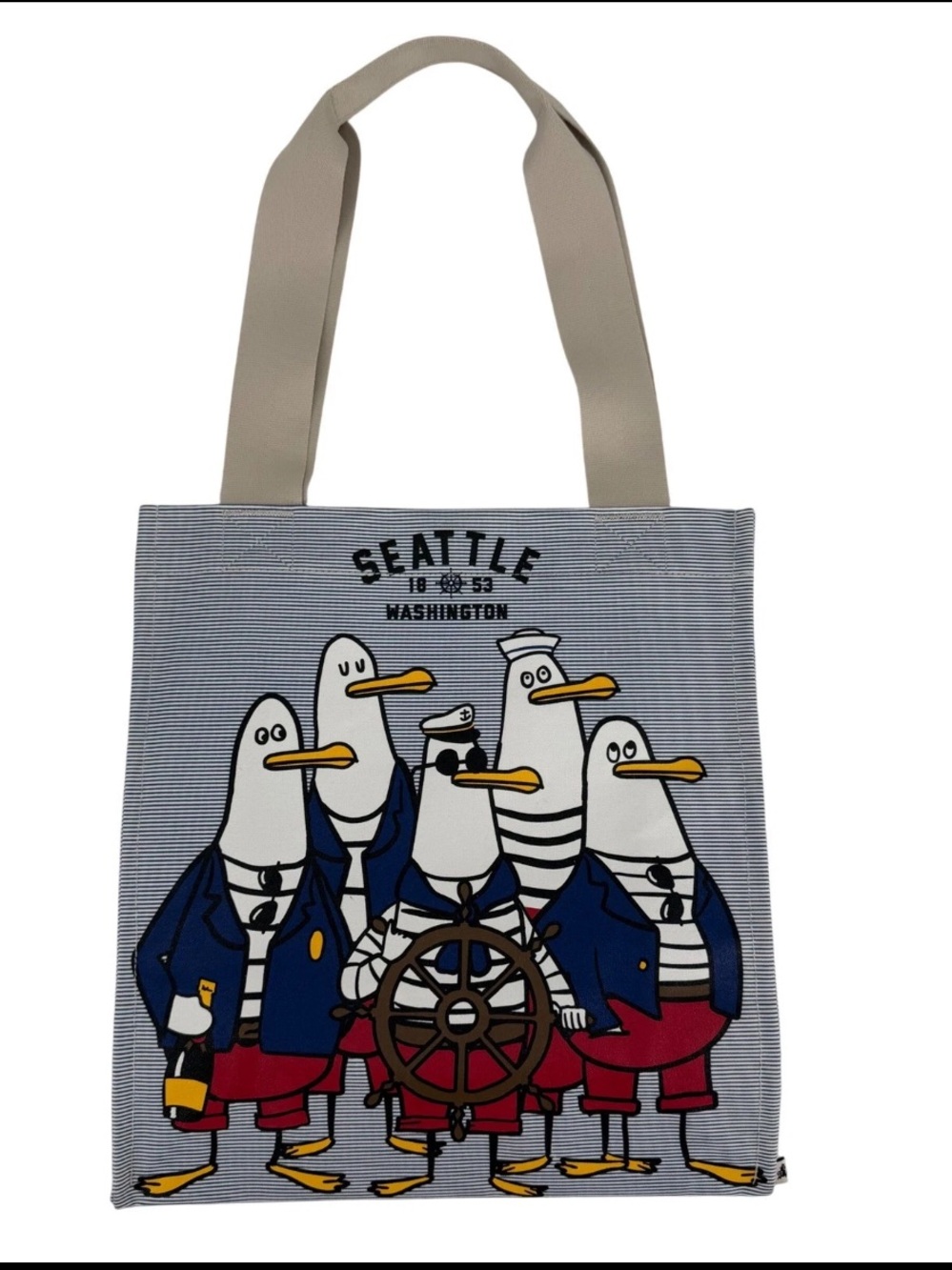 CHALO SEATTLE RED STRIPES YACHTSMEN CITY TOTE BAG RARE